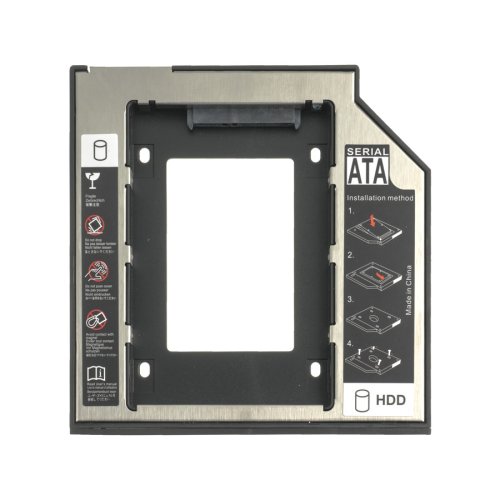 Карман Optibay для 2.5" SATA HDD/SSD 9.5 мм замість SATA-приводу ноутбука, матовий