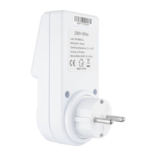 Цифровий тижневий таймер-розетка Open Electric OPTM03 (електронний)