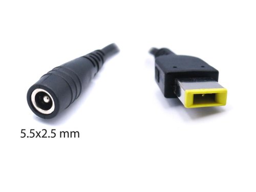 DC‑кабель‑конвертер 5.5×2.5→USB+pin для блока Lenovo 45/65/90W, перехідник