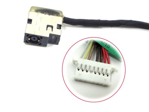 Розʼєм живлення для ноутбука HP 15-AC, 15-AF, 15-AY, 15-BA, 15-BN (4.5*3.0+Pin) з кабелем 185мм