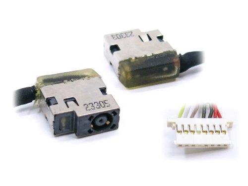 Розʼєм живлення для ноутбука HP 15-AC/AF/AY/BA/BN, 15-ac010nr, 15-AC000 (4.5×3.0+Pin), кабель 120 мм, 799736-F57