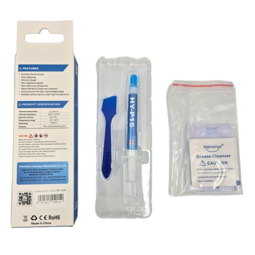 Термопаста Halnziye HY-P15 карбонова, сіра, шприц 2 г, теплопровідність 15,2 Вт/м·К