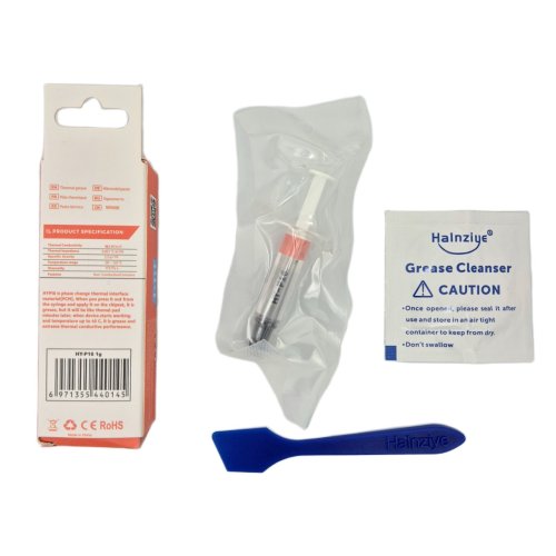 Термопаста Halnziye HY-P16 Carbon Gray, шприц 1 г, теплопровідність 16.1 Вт/м·К