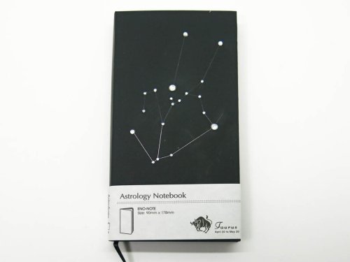 Подарунковий блокнот «Телець» (сузір’я зодіаку), 240 арк., 90×180×18 мм, чорний