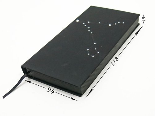 Подарунковий блокнот «Телець» (сузір’я зодіаку), 240 арк., 90×180×18 мм, чорний