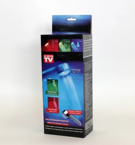 Світлодіодна лійка для душу LED з термопідсвіткою, що змінює колір від температури води