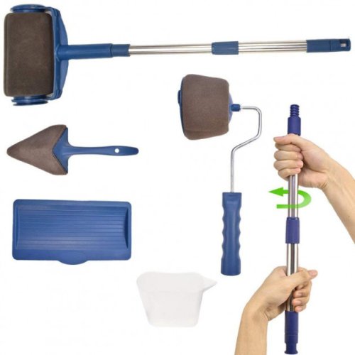 Набір універсальних малярних валиків PAINT ROLLER 2 шт: ванночка для фарби та шпатель