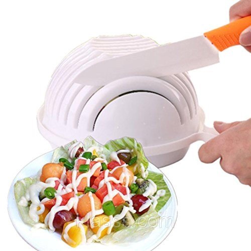 Салатниця-овочерізка Salad Cutter Bowl для швидкого шаткування овочів і салатів