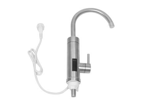 Проточний водонагрівач Delimano RX-016 з дисплеєм, хромований метал