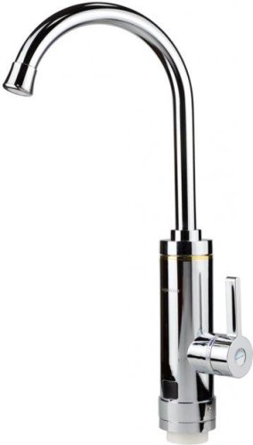 Проточний водонагрівач Delimano RX-016 з дисплеєм, хромований метал