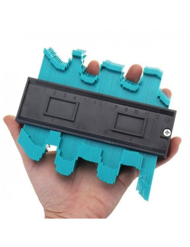 Контурний шаблон Wolfcraft Pro Tools: лінійка-вимірювач профілю для кутів і контурів