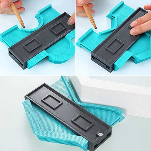 Контурний шаблон Wolfcraft Pro Tools: лінійка-вимірювач профілю для кутів і контурів