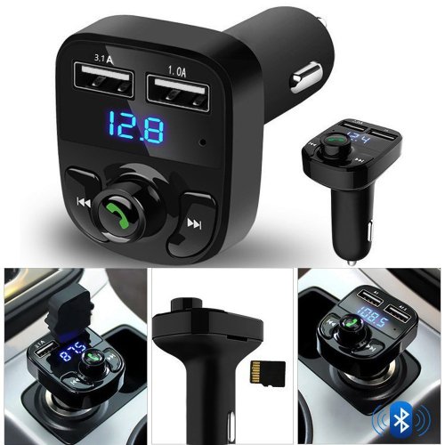 FM‑модулятор Car X8 для авто: MP3, Bluetooth, 2×USB, microSD