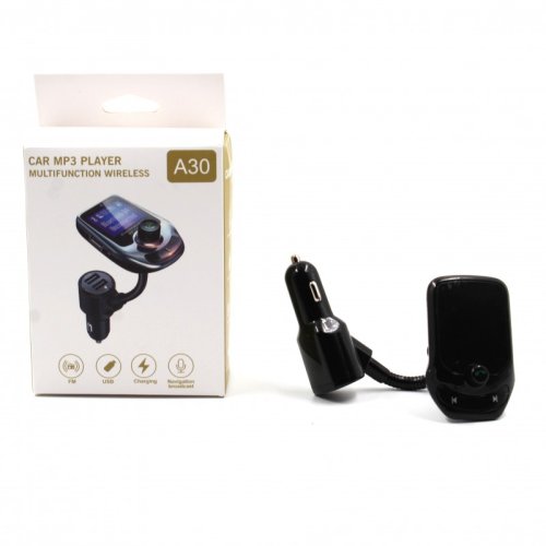 FM-модулятор A30 BT — авто FM-трансмітер з екраном, Bluetooth і USB