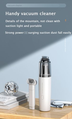 Портативний бездротовий мініпилосос для дому й авто, USB-зарядка