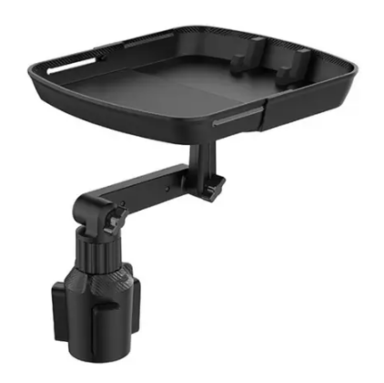 Складаний автостолик-органайзер у підсклянник з висувним підносом і тримачем телефону