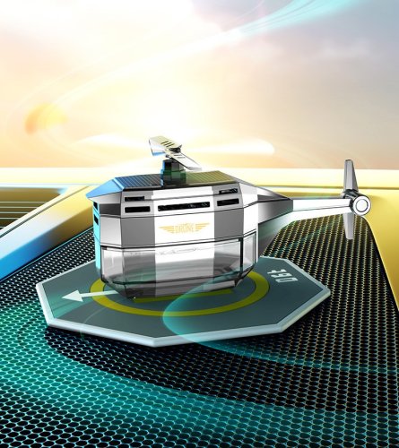 Автоароматизатор Drone «Вертоліт» на сонячній батареї, обертання 360°
