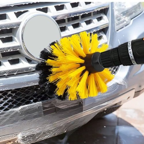 Набір 3 щіток-йоржиків для дриля: насадки для чищення плитки, прибирання дому та авто