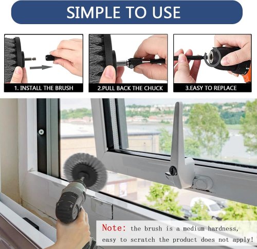 Насадки-щітки для дрилі та шуруповерта 8в1: плитка, ванна, килими, авто + подовжувач і серветка