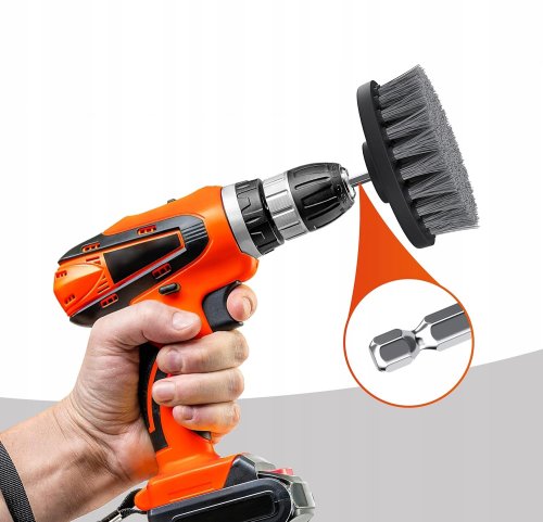 Насадки-щітки для дрилі та шуруповерта 8в1: плитка, ванна, килими, авто + подовжувач і серветка