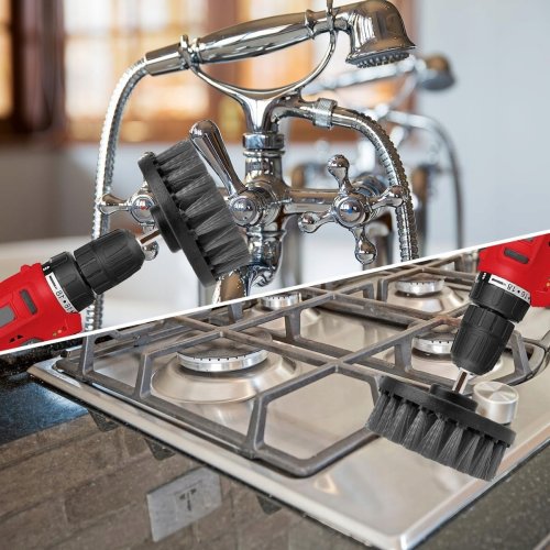 Насадки-щітки для дрилі та шуруповерта 8в1: плитка, ванна, килими, авто + подовжувач і серветка