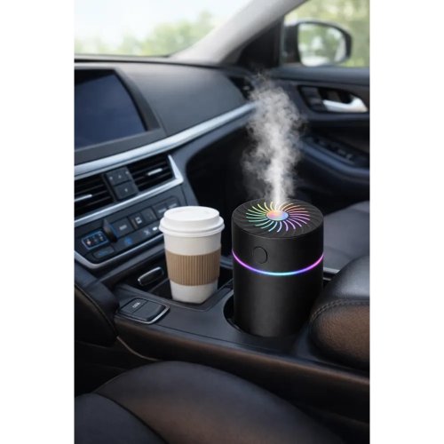 Автомобільний міні зволожувач-аромадифузор чорний від прикурювача, ароматизатор салону авто