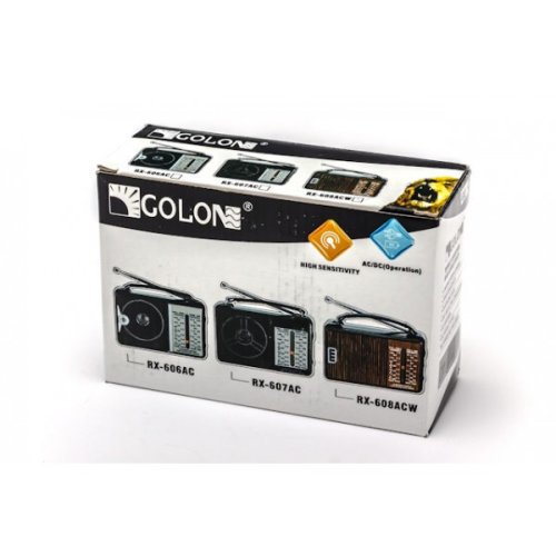 Портативний радіоприймач GOLON RX-606 з FM/AM, USB, microSD та LED-ліхтариком