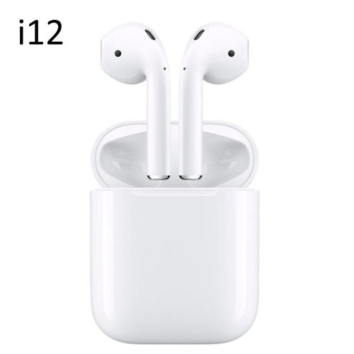 Бездротові навушники-вкладиші AirPods i12 BT з сенсорним керуванням, Bluetooth, зарядний кейс