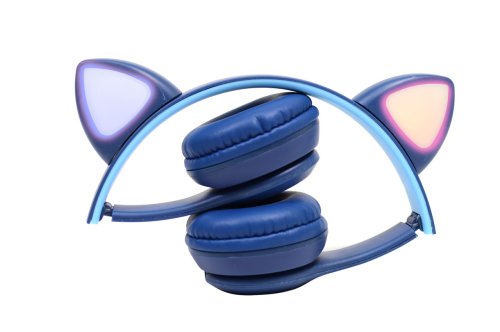 Дитячі Bluetooth навушники Cat Y47 бездротові з мікрофоном і котячими вушками з підсвіткою