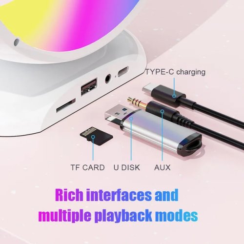 Лампа-нічник YS-110 RGB з караоке та 2 мікрофонами, багатофункціональна лампа-колонка