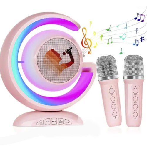 Лампа-нічник YS-110 RGB з караоке та 2 мікрофонами, багатофункціональна лампа-колонка