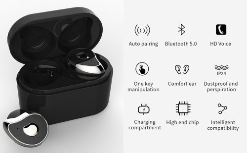 Бездротові TWS Bluetooth-навушники MDR HBQ SE6 — легкі, кристально чистий звук