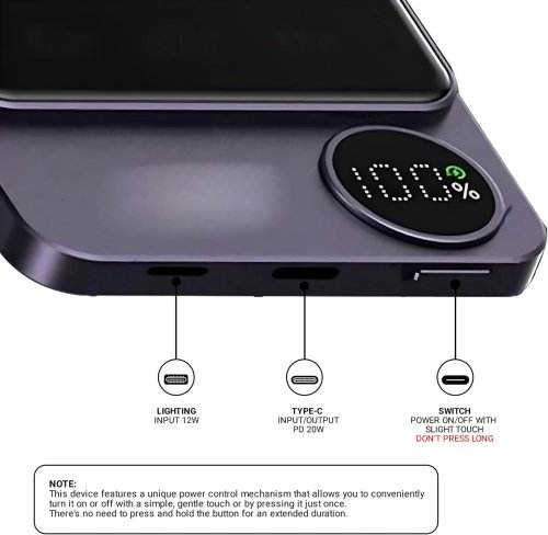 Бездротовий MagSafe Power Bank 20 000 mAh для телефону, портативний зарядний пристрій