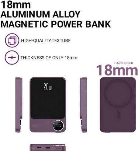 Бездротовий MagSafe Power Bank 20 000 mAh для телефону, портативний зарядний пристрій