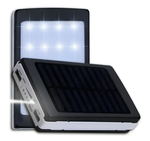 Сонячний Power Bank 50000 mAh з LED-ліхтариком — портативний зарядний пристрій