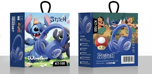 Бездротові навушники KT-100 (стік) Bluetooth з мультяшним дизайном для музики та дзвінків