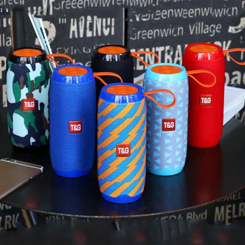Портативна стереоколонка Bluetooth T&G TG117 для відпочинку й дому, бездротова водостійка