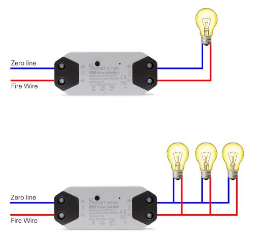 Wi‑Fi реле Smart Home 10A — смарт вимикач для розумного дому, керування з додатку iOS/Android