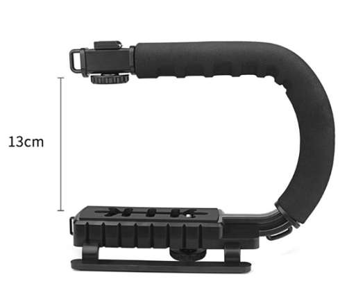 Портативний стабілізатор AY49U для відеозйомки: U-подібна ручка-кронштейн із тримачем камери/телефону та спалаху