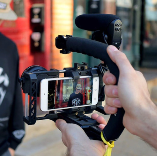 Портативний стабілізатор AY49U для відеозйомки: U-подібна ручка-кронштейн із тримачем камери/телефону та спалаху