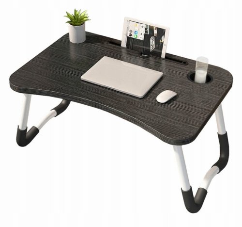 Портативний розкладний столик для ноутбука з протиковзкими ніжками та підсклянником