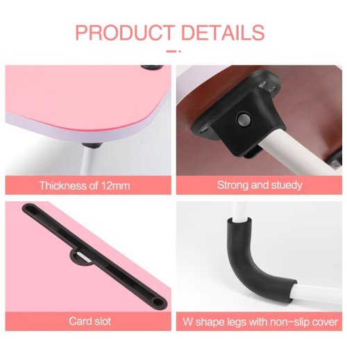 Портативний розкладний столик для ноутбука з протиковзкими ніжками та підсклянником