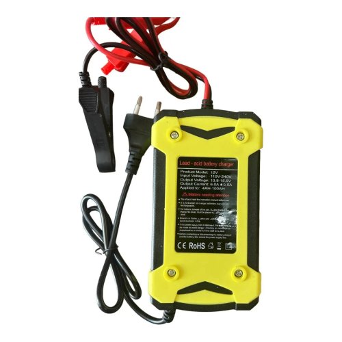 Автоматичний зарядний пристрій Smart Charger 12V 6A для автоакумулятора, 3 етапи зарядки