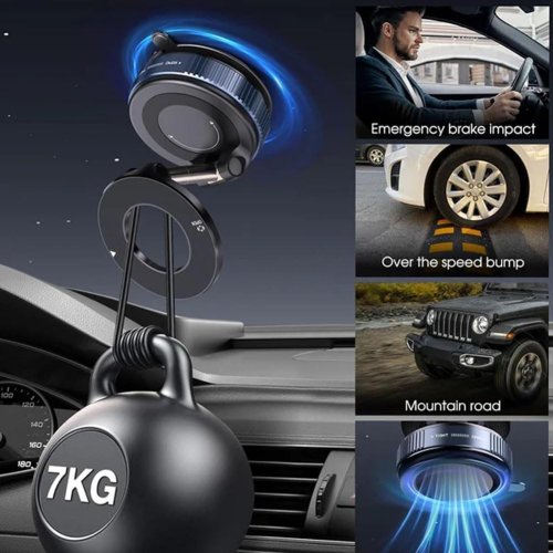 JoyPro Magnetic Holder — універсальний магнітний автотримач із вакуумною присоскою, обертання 360°