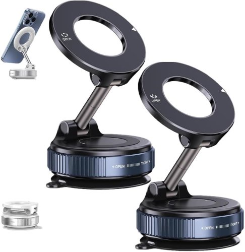 JoyPro Magnetic Holder — універсальний магнітний автотримач із вакуумною присоскою, обертання 360°