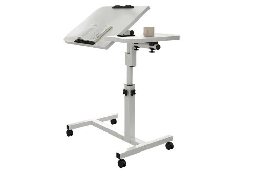 Наддиванний столик на коліщатках 64200 з подвійною стільницею T01 — мобільний і зручний