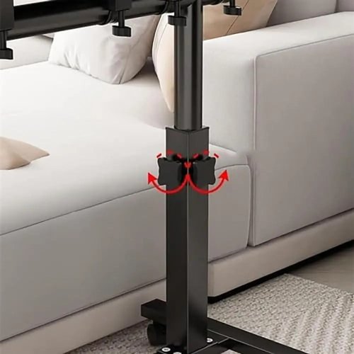 Наддиванний столик на коліщатках 64200 з подвійною стільницею T01 — мобільний і зручний