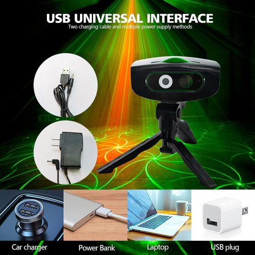 Лазерний диско‑проектор UKC RD‑8010L RGB з пультом ДК (лазерна установка)