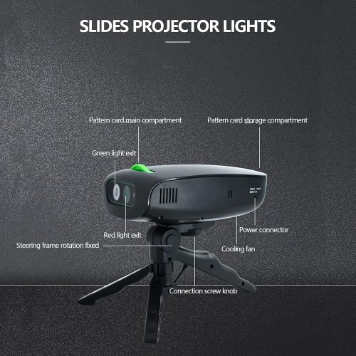 Лазерний диско‑проектор UKC RD‑8010L RGB з пультом ДК (лазерна установка)