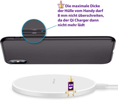 Бездротова зарядка Awei W7 кругла 10W Qi для смартфонів